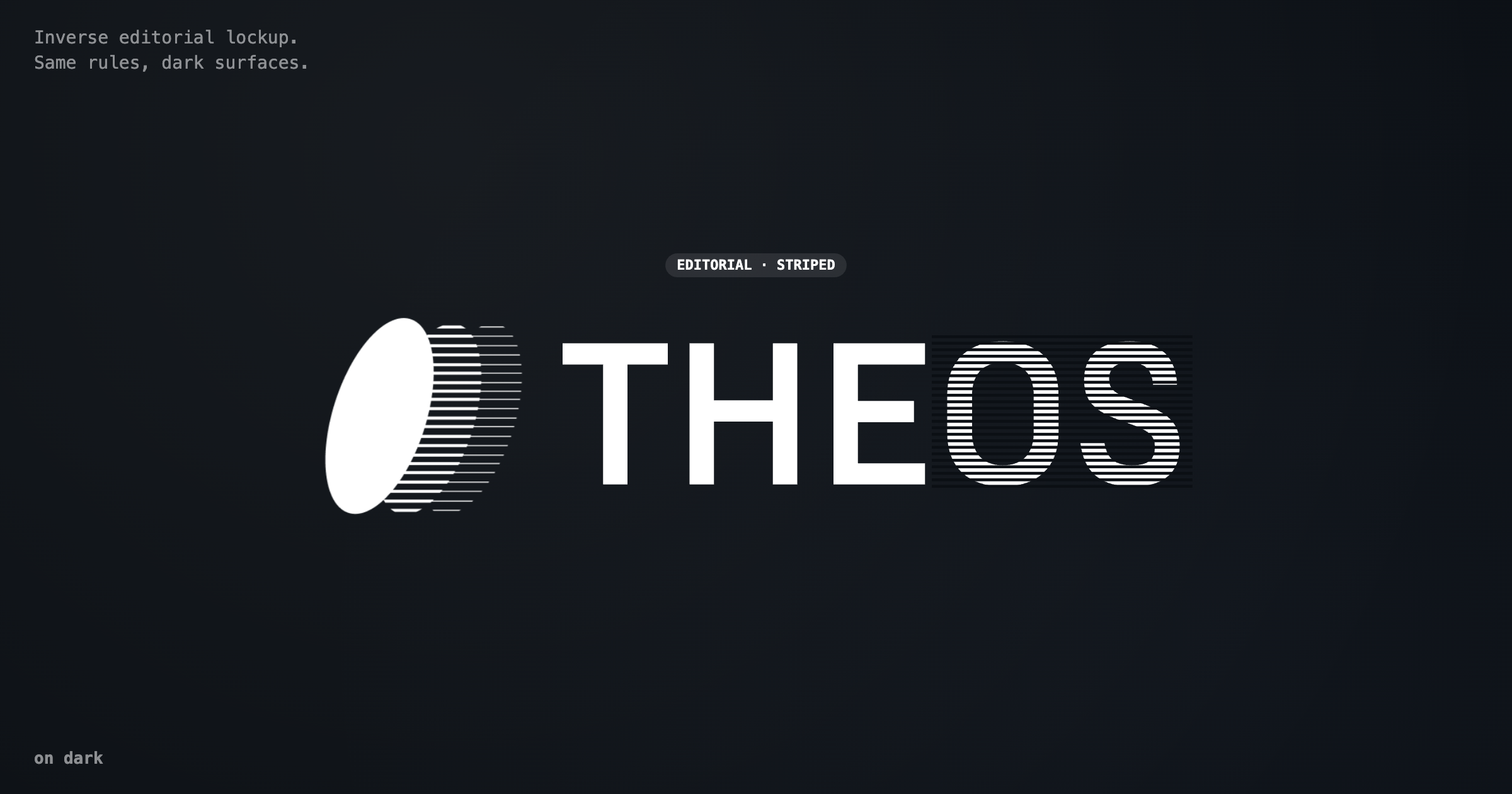 theos editorial dark